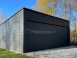 Plechová garáž 5,5m x 6m se sekční bránou ID 1